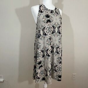 Just BE flaired style dress multi print small